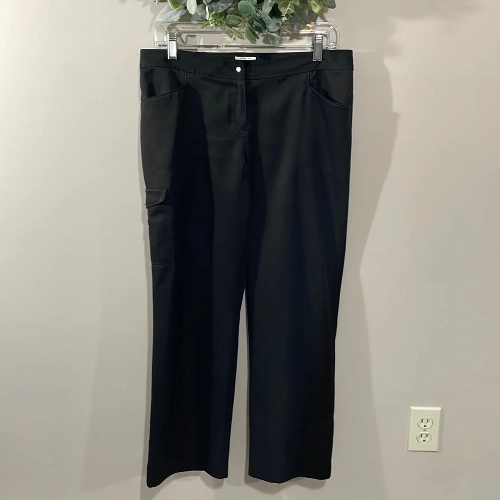 Izod Golf Classix Stretch Black Pant 8 Short